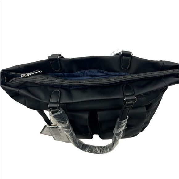 NWT Kenneth Cole Black Vesey Nylon Tote - Picture 3 of 6